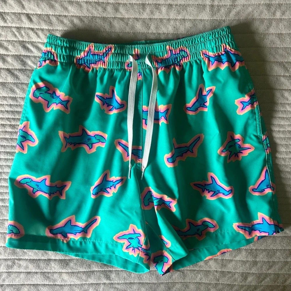 Chubbies Teal Shark 5.5